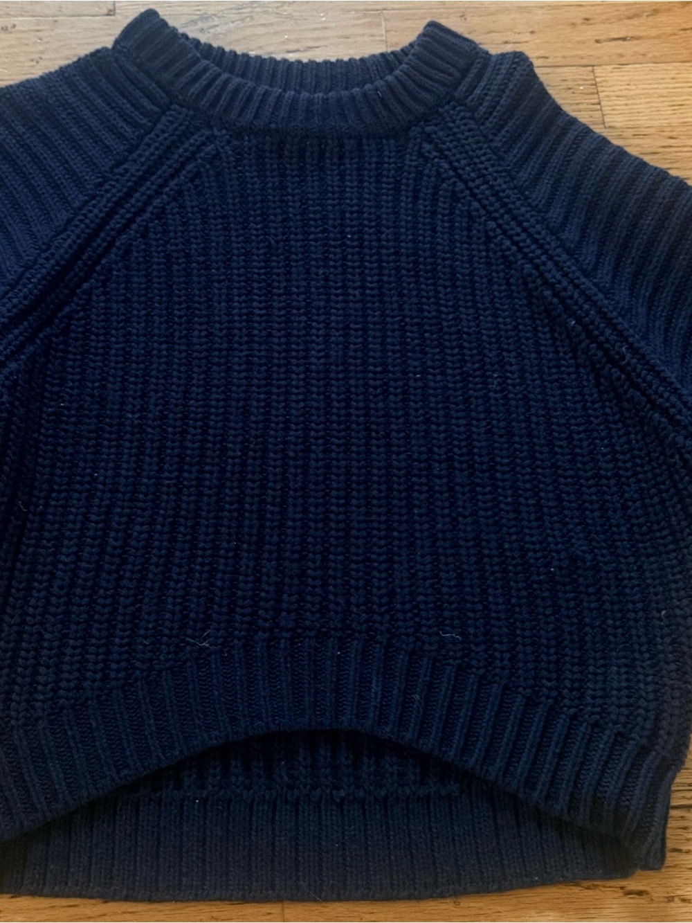 MICHAEL Michael Kors Navy Textured Ribbed Crewneck Sweater